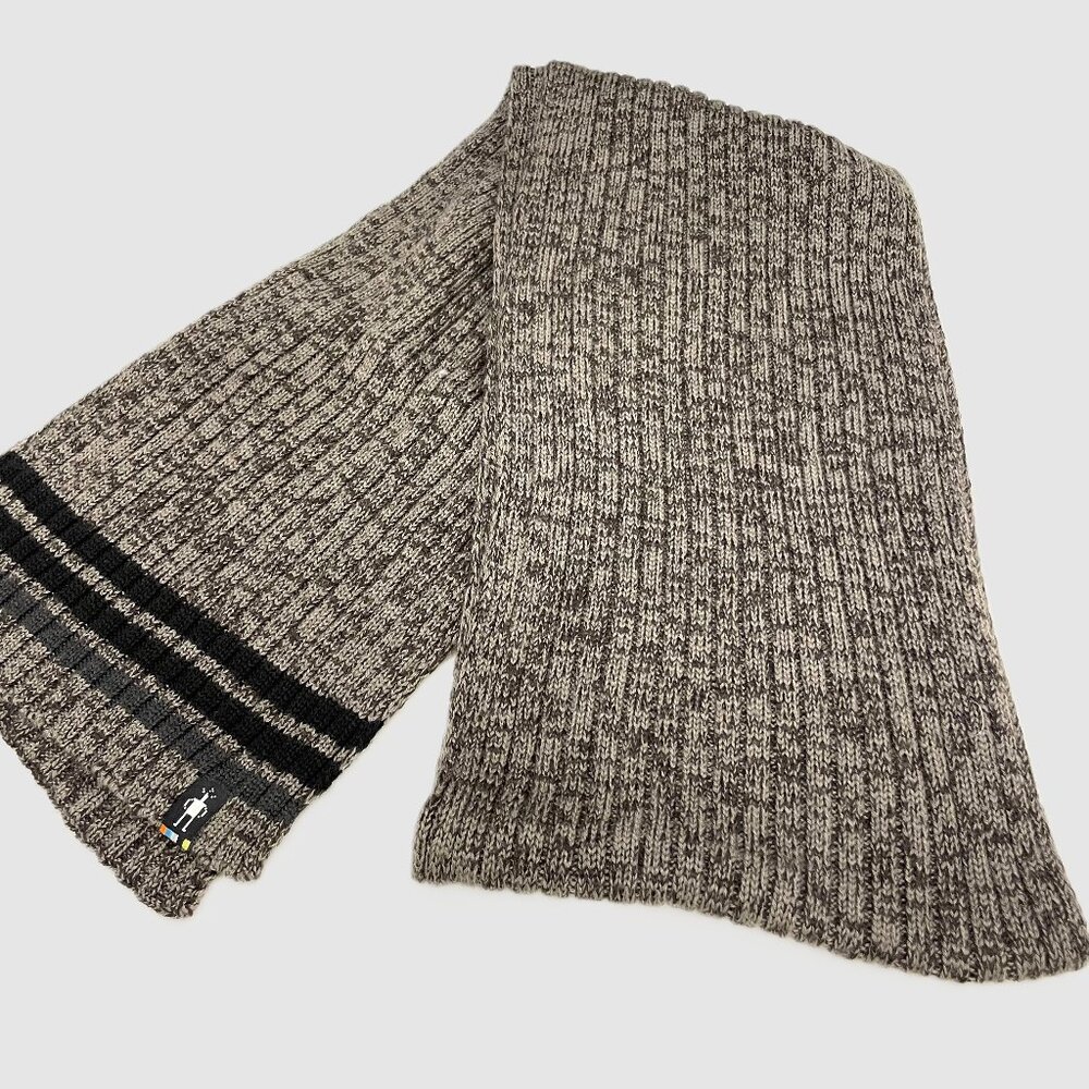 Smartwool Thunder Creek Scarf in Marled Grey/Brown